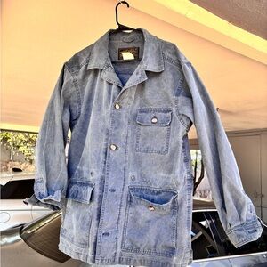 Eddie Bauer Blue heavyweight canvas Shirt Jacket